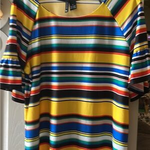 New Directions Multicolor Striped Blouse